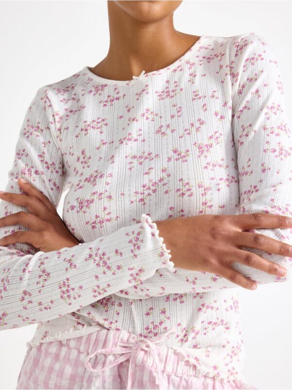 Pyjama top in pointelle - 3004087-3675