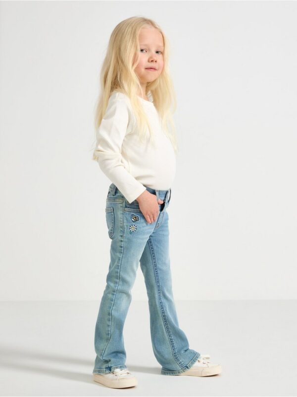 FREJA Flared leg  jeans with embroidery - 3004274-766
