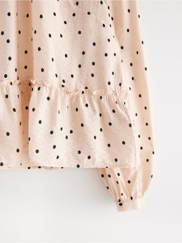 Blouse with flounce edge - 3004507-8399