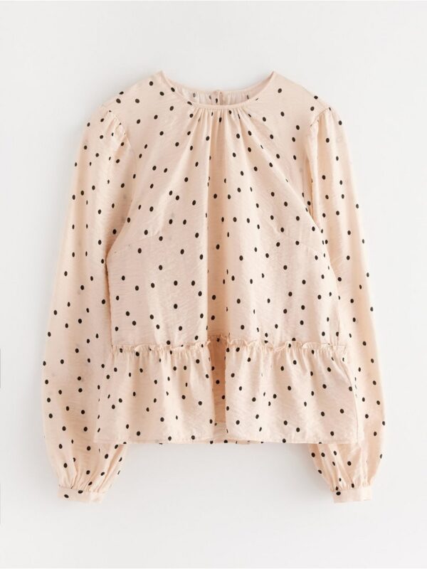 Blouse with flounce edge - 3004507-8399