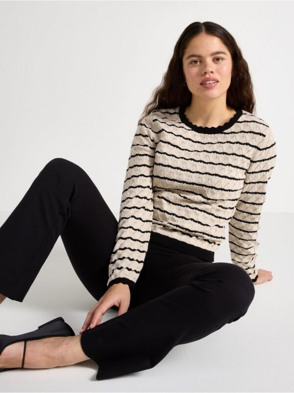 Pattern-knit jumper - 3004525-7704