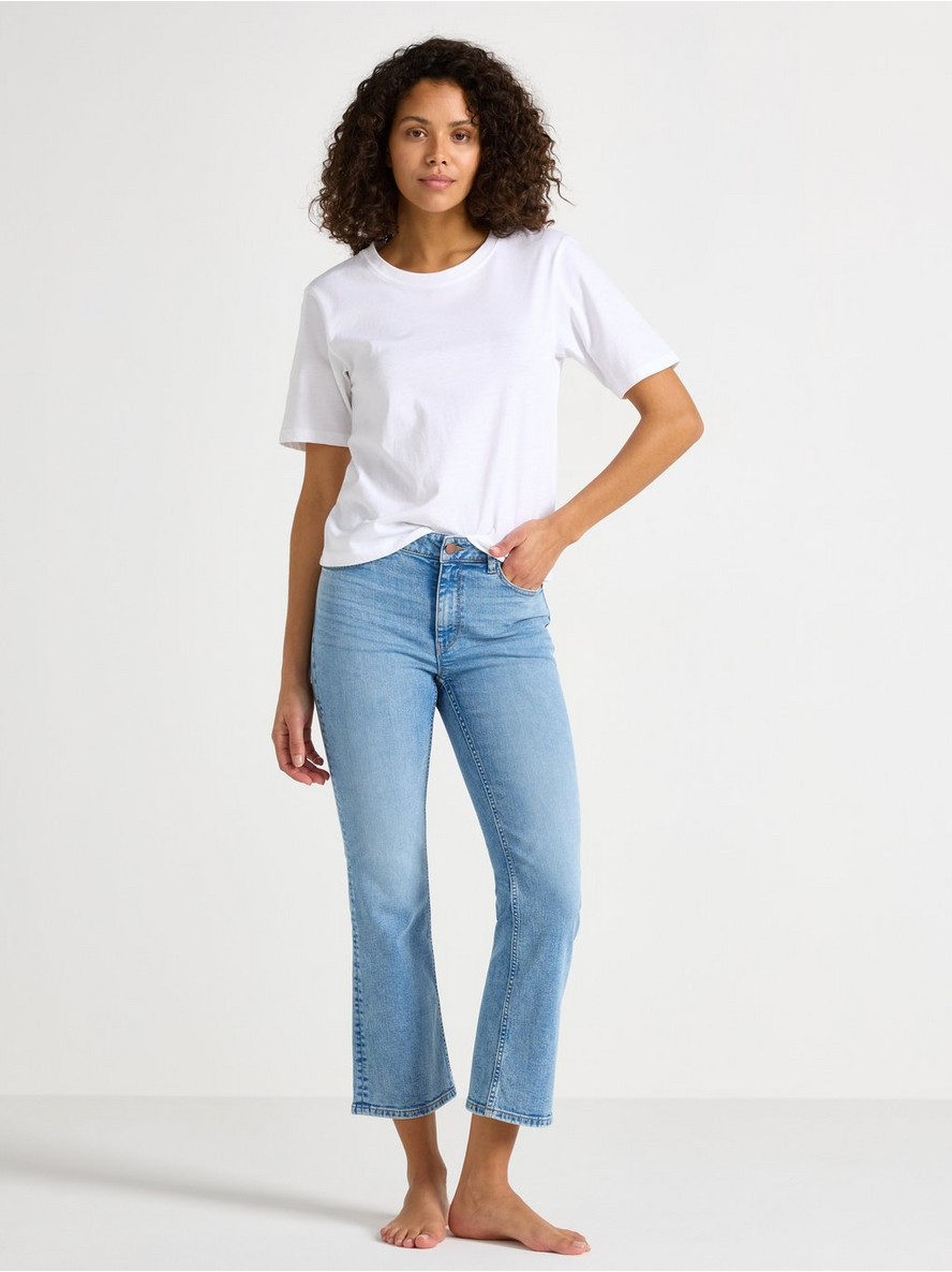 Pantalone – FLARE Karen cropped jeans with mid waist