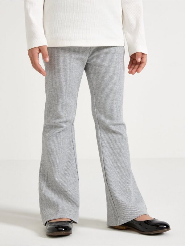 Ribbed flared leggings - 3004990-7692