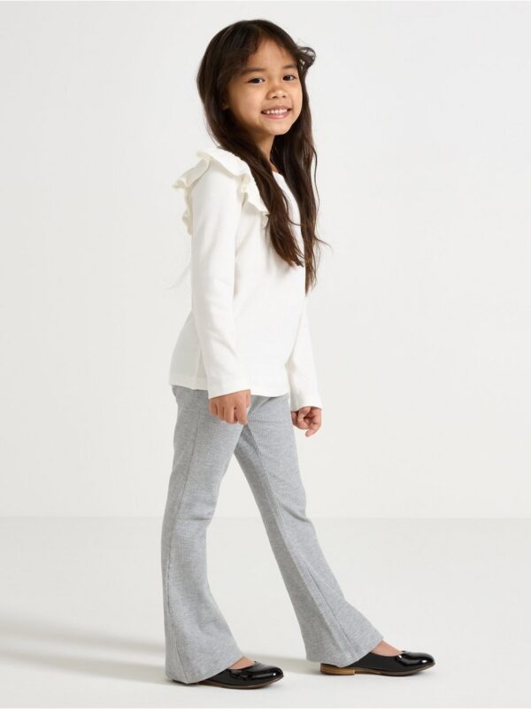 Ribbed flared leggings - 3004990-7692