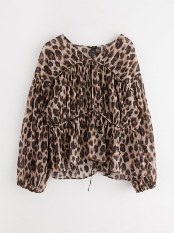 Blouse with leopard print - 3005916-9609