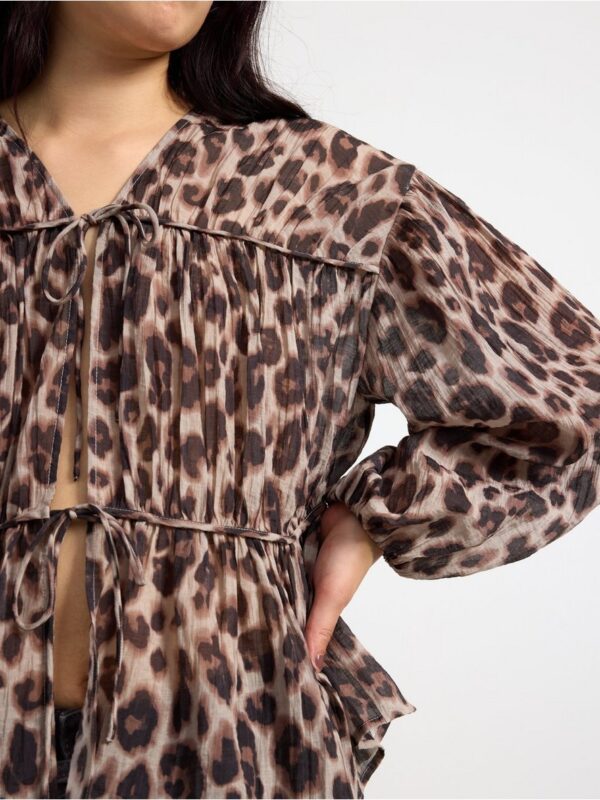 Blouse with leopard print - 3005916-9609