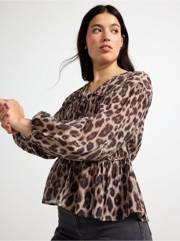 Blouse with leopard print - 3005916-9609