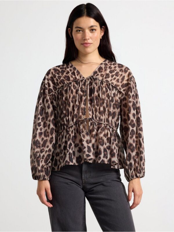 Blouse with leopard print - 3005916-9609