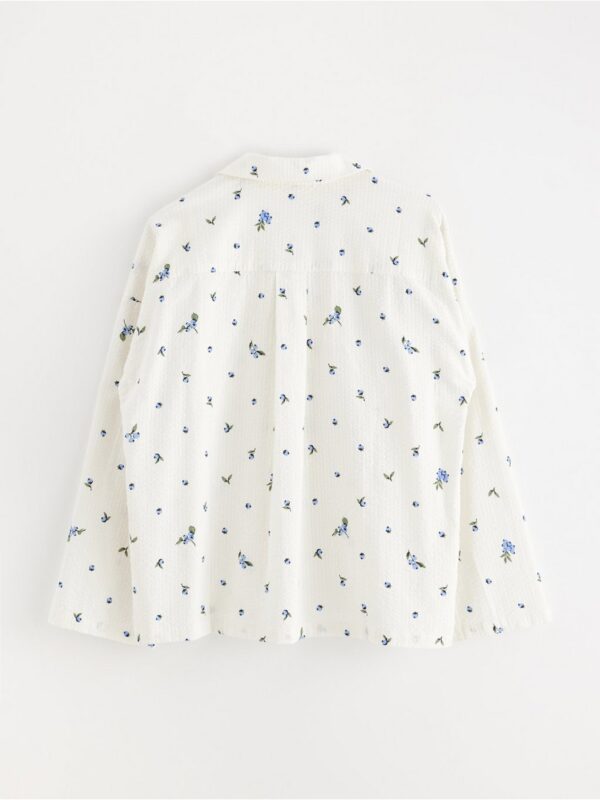 Pyjama shirt in seersucker - 8673001-3675