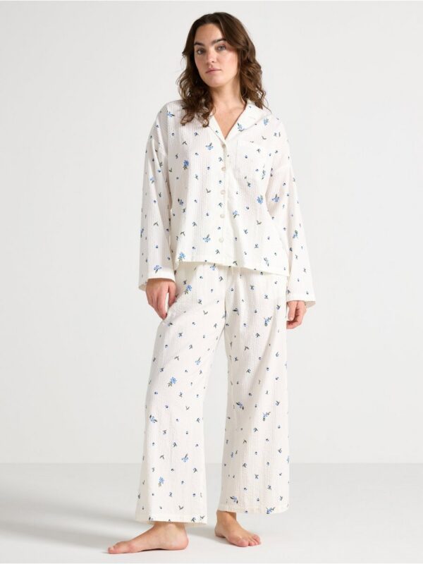 Pyjama shirt in seersucker - 8673001-3675