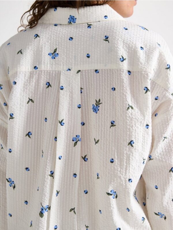 Pyjama shirt in seersucker - 8673001-3675