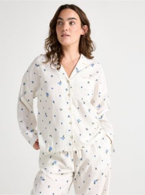 Pyjama shirt in seersucker - 8673001-3675