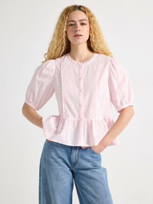 Bluza - 100% pamuk - Blouse with puff sleeves 9