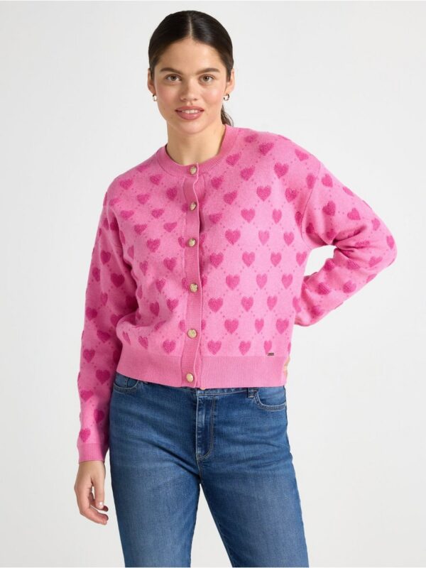 Jacquard-knit cardigan - 3000325-7821