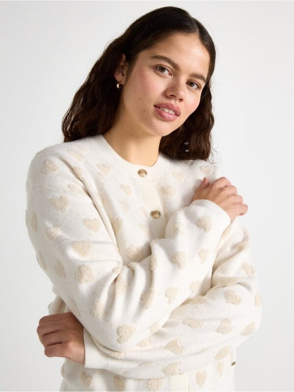 Jacquard-knit cardigan - 3000325-9606