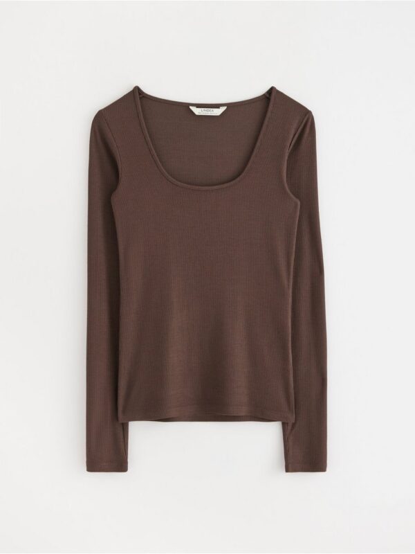 Long-sleeved ribbed top - 3001590-1863