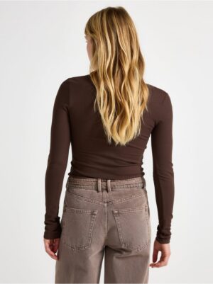 Long-sleeved ribbed top - 3001590-1863