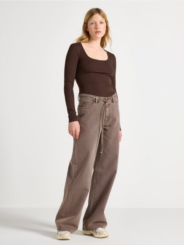 Long-sleeved ribbed top - 3001590-1863