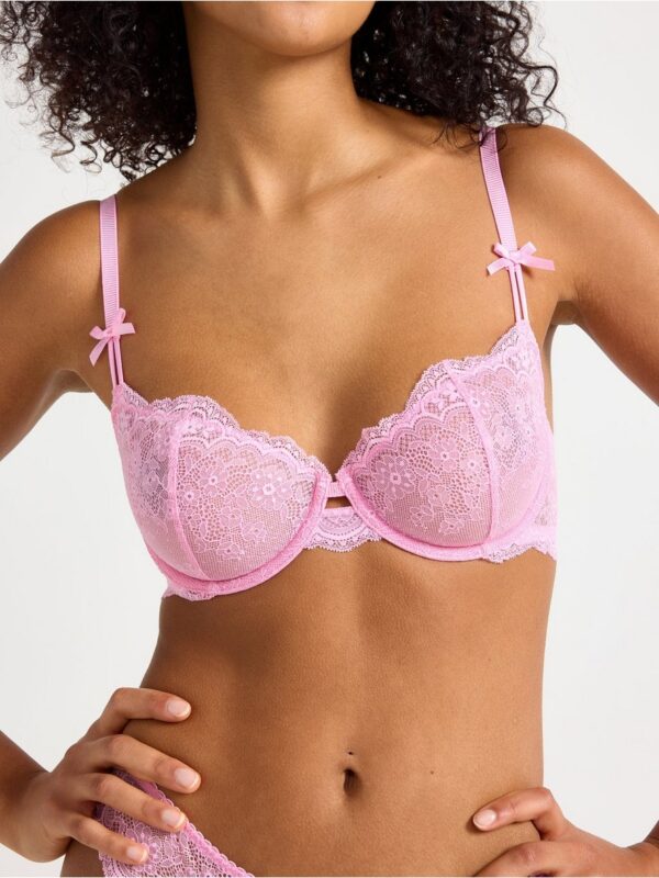 Unpadded bra with lace - 3004358-1097
