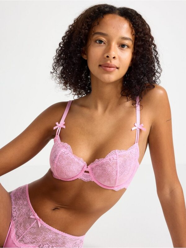 Unpadded bra with lace - 3004358-1097