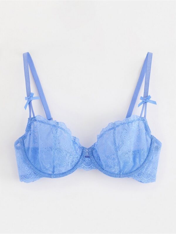 Unpadded bra with lace - 3004358-7859