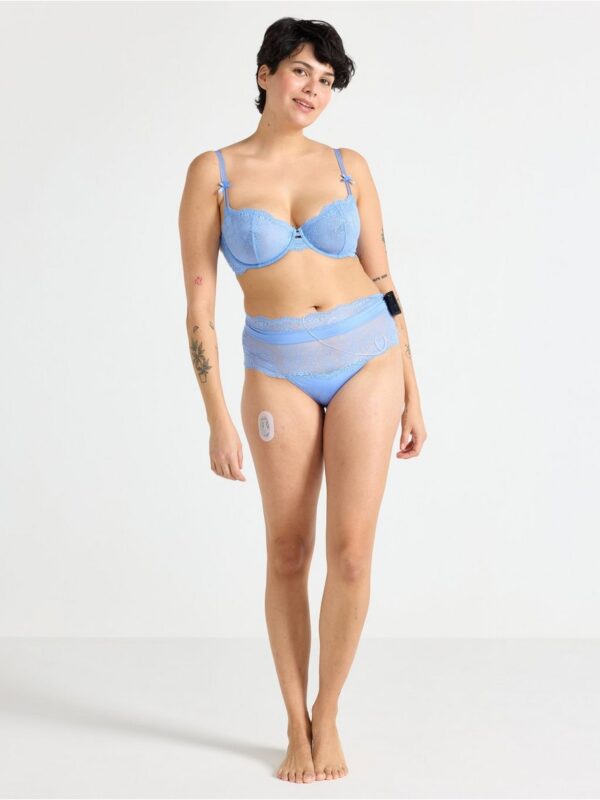 Unpadded bra with lace - 3004358-7859