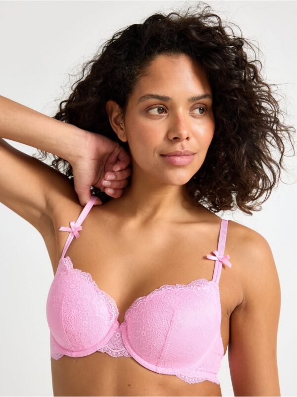 Lilja t-shirt bra with lace - 3004359-1097