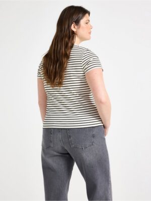 Ribbed short-sleeved top - 3004388-1480