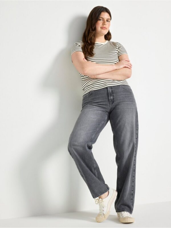 Ribbed short-sleeved top - 3004388-1480
