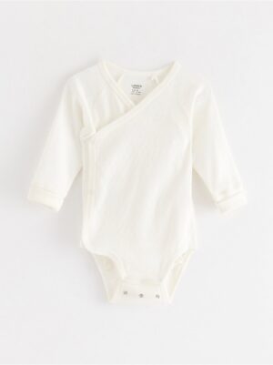 Wrap bodysuit in pointelle - 3004658-325