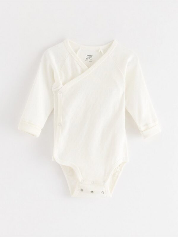 Wrap bodysuit in pointelle - 3004658-325