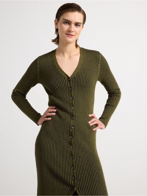 Ribbed midi dress - 3004713-9397