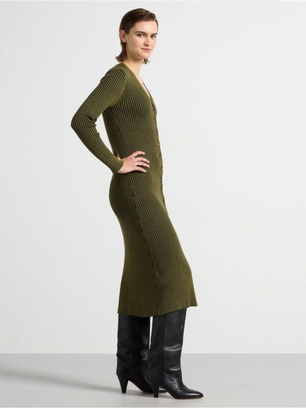 Ribbed midi dress - 3004713-9397