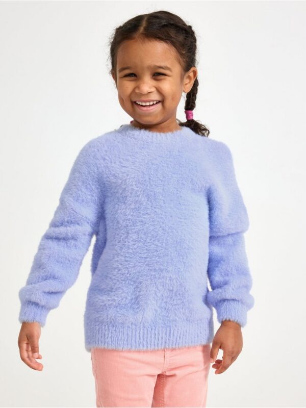 Jumper in feather yarn - 3004734-1338