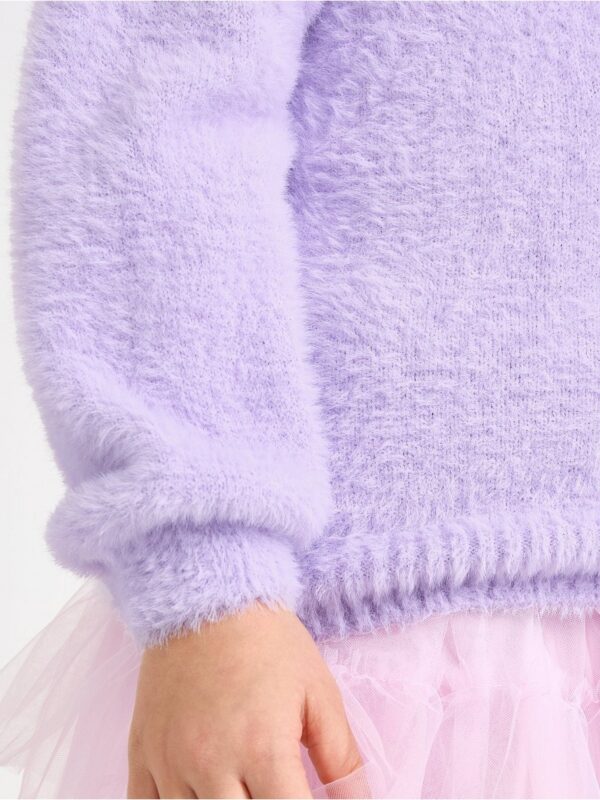 Jumper in feather yarn - 3004734-4813