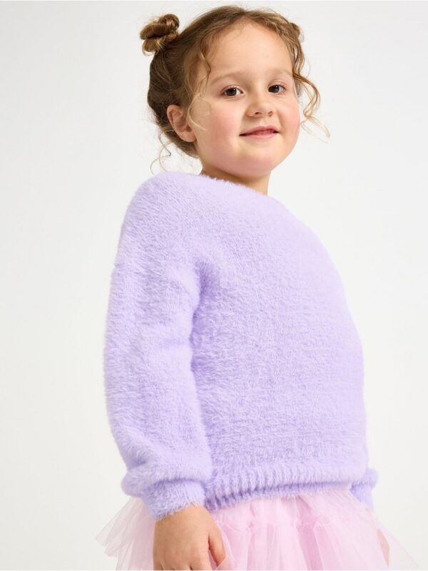 Jumper in feather yarn - 3004734-4813