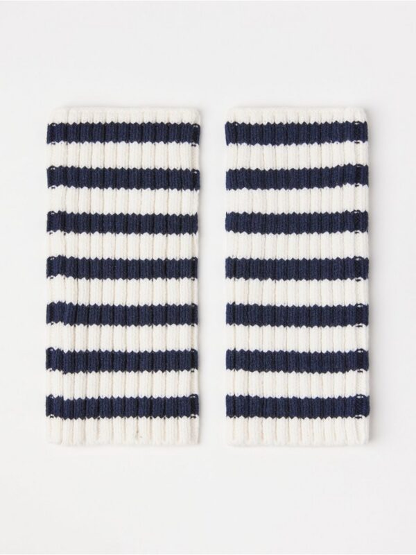 Rib-knit wrist warmers - 3005000-2521