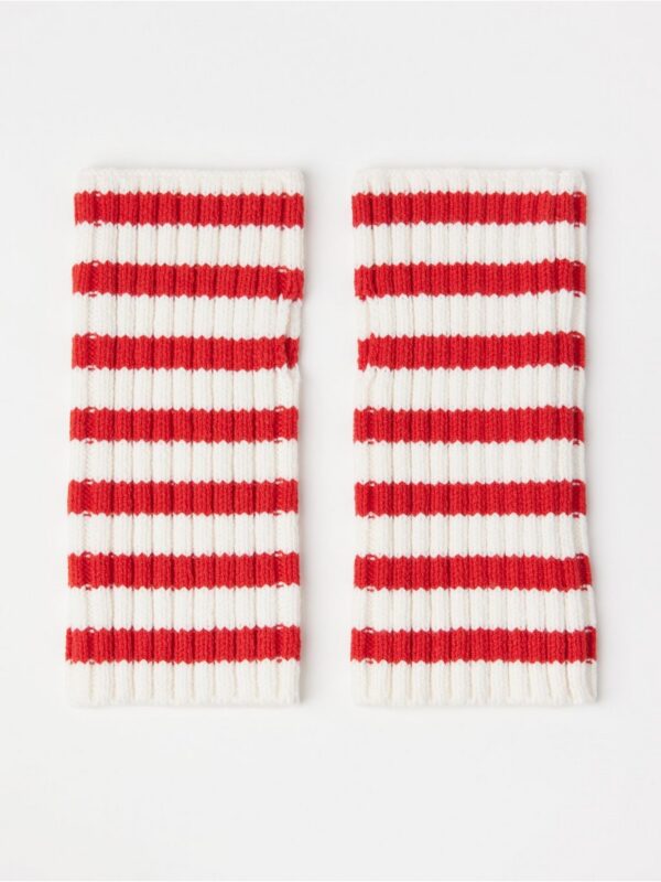 Rib-knit wrist warmers - 3005000-9873