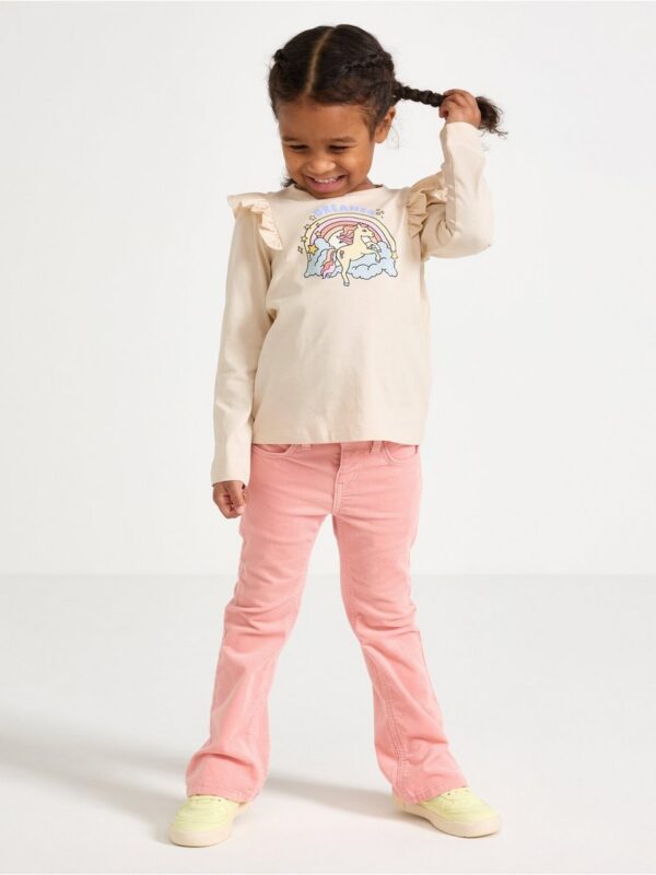 Long-sleeved top with frills - 3004742-1230