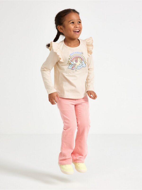 Long-sleeved top with frills - 3004742-1230