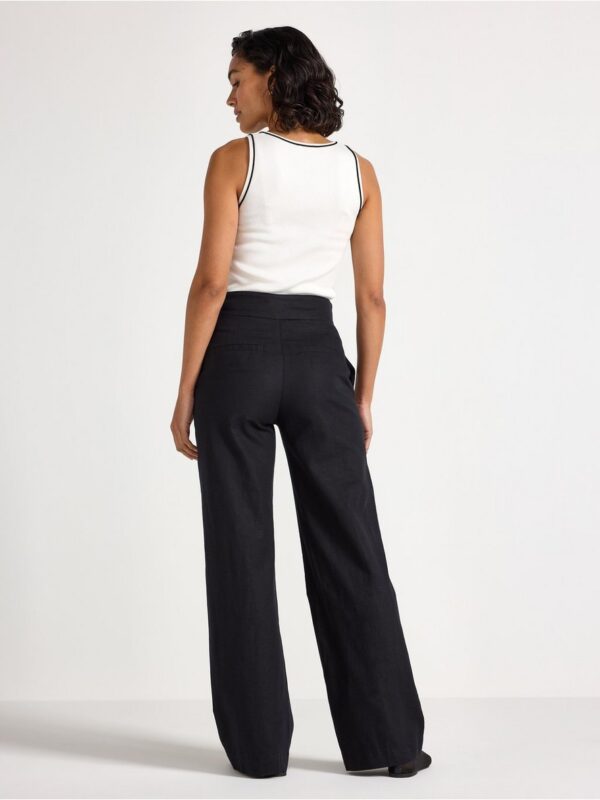LYKKE wide trousers in linen blend - 3005321-80