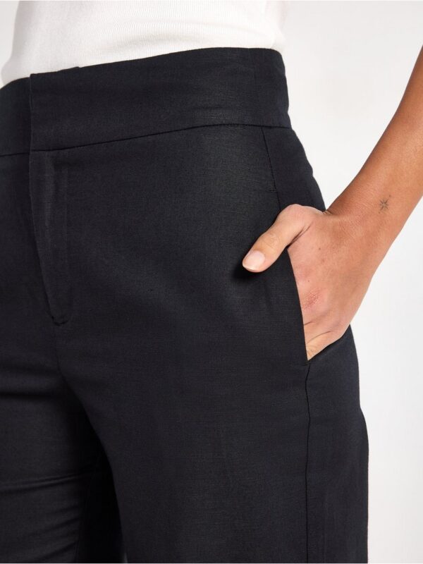 LYKKE wide trousers in linen blend - 3005321-80