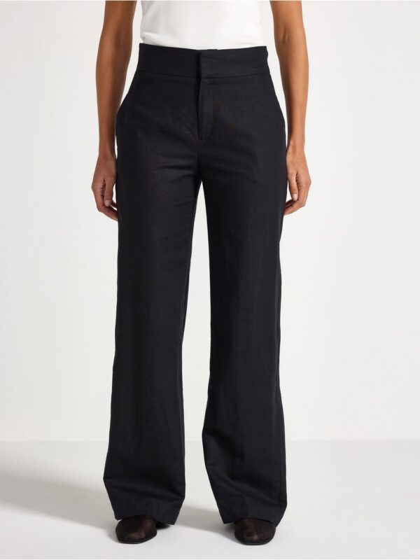 LYKKE wide trousers in linen blend - 3005321-80