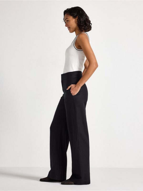 LYKKE wide trousers in linen blend - 3005321-80