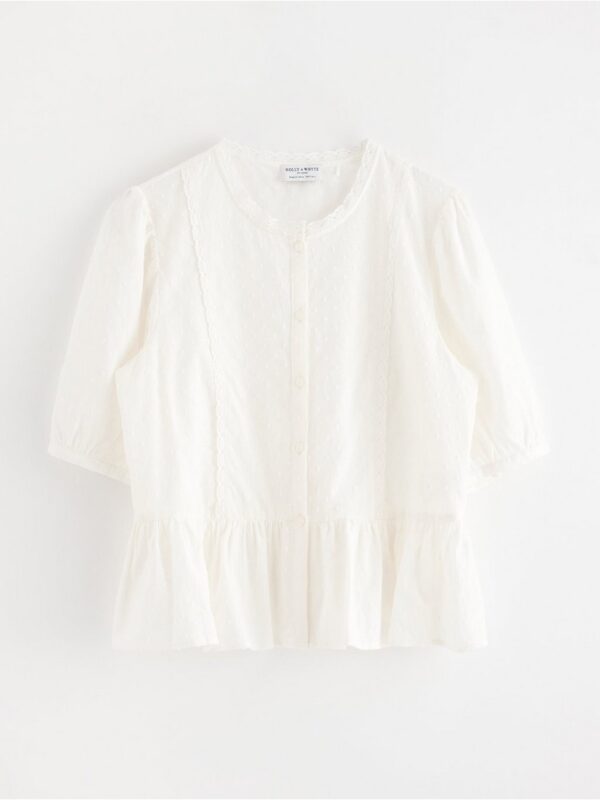Blouse with puff sleeves - 3005334-300