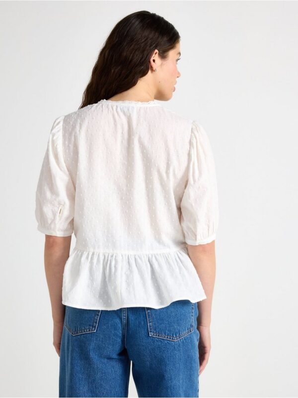 Blouse with puff sleeves - 3005334-300