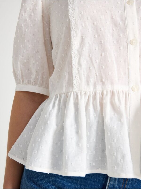 Blouse with puff sleeves - 3005334-300
