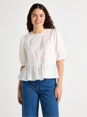 Blouse with puff sleeves - 3005334-300