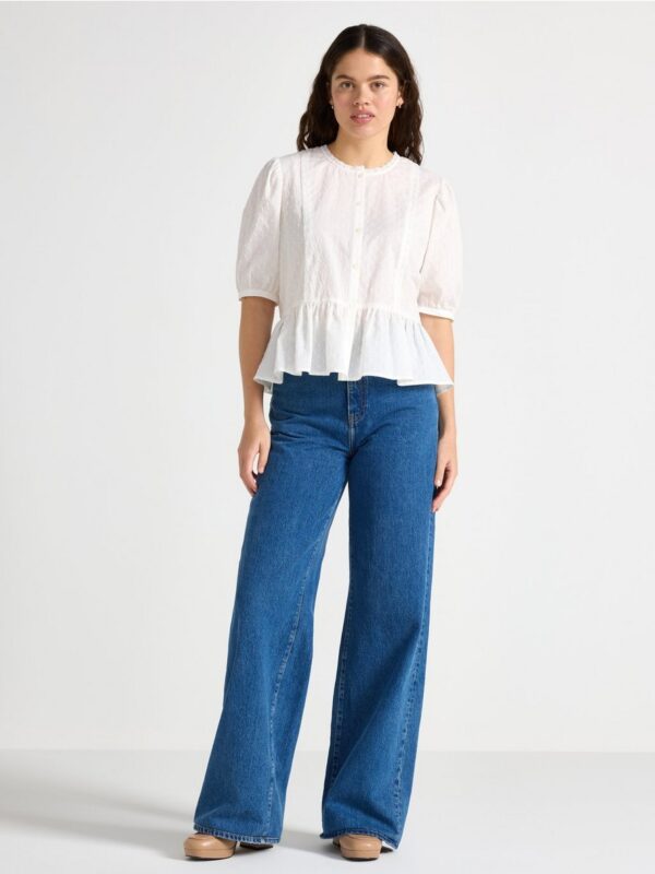 Blouse with puff sleeves - 3005334-300