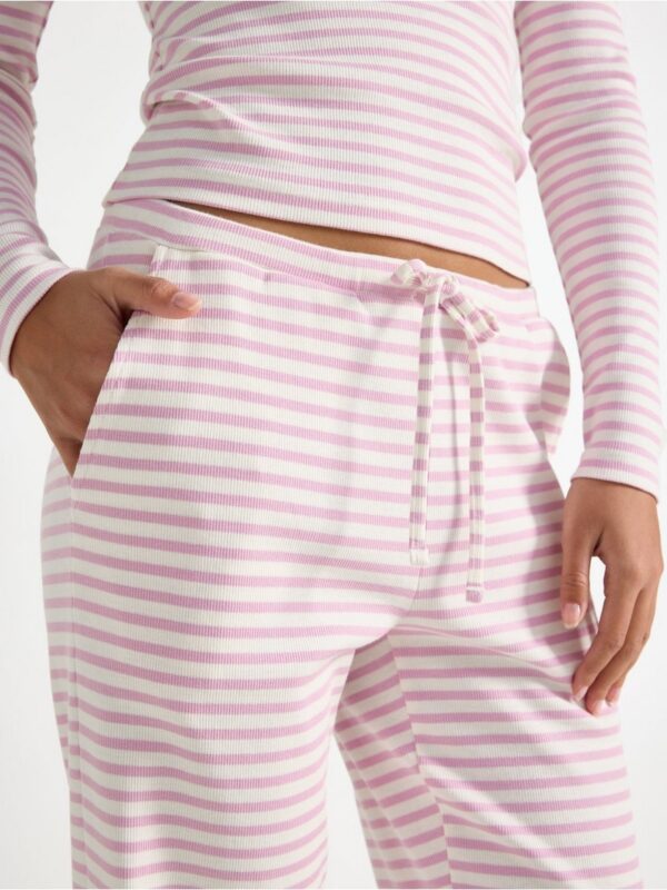 Ribbed pyjama trousers - 3005352-7249
